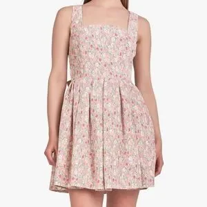 Endless Rose | Dresses | Nwt Endless Rose Floral Textured Bow Tie Mini Dress  | Poshmark